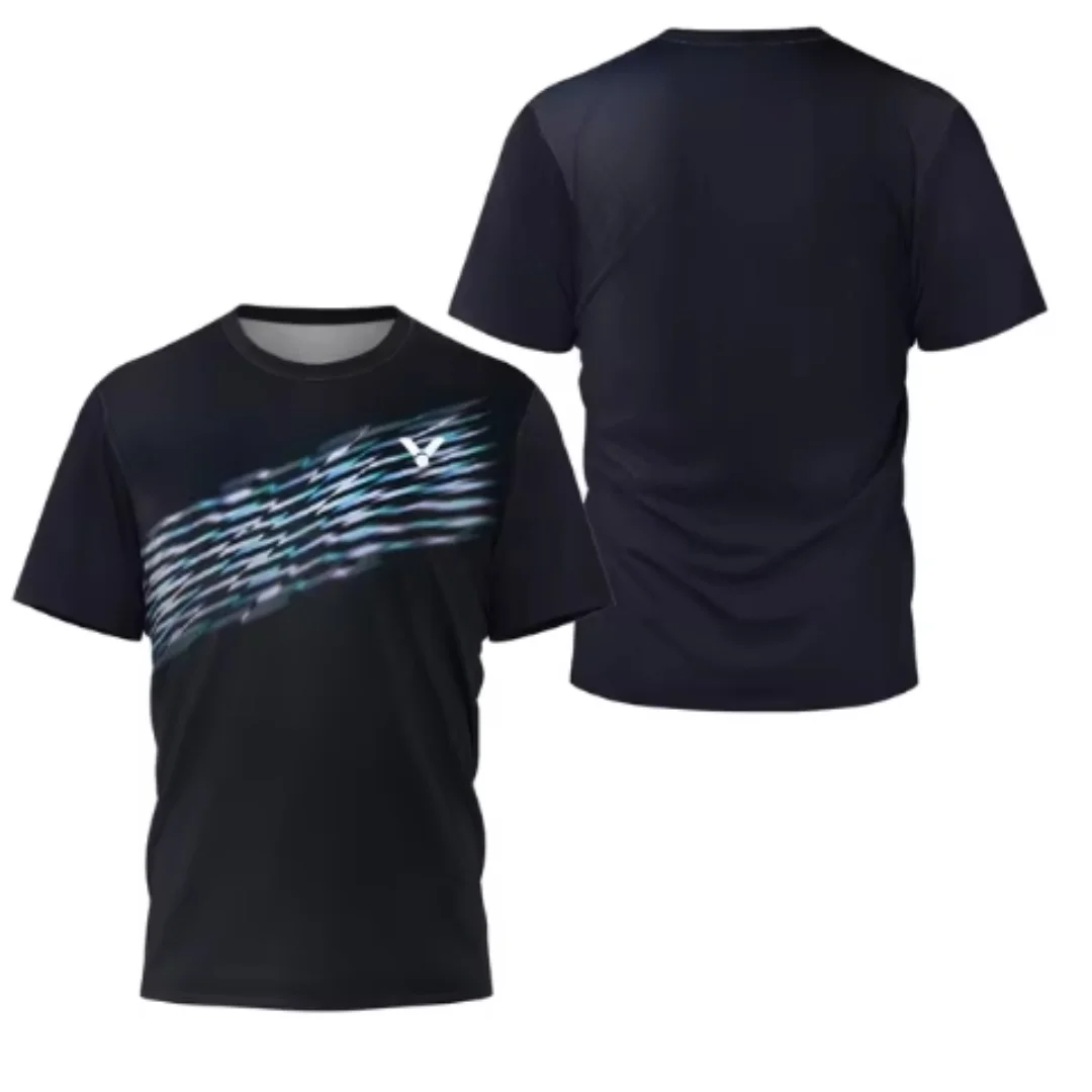 Badminton Aesthetic - Laser Neon Print men's badminton T-shirt
